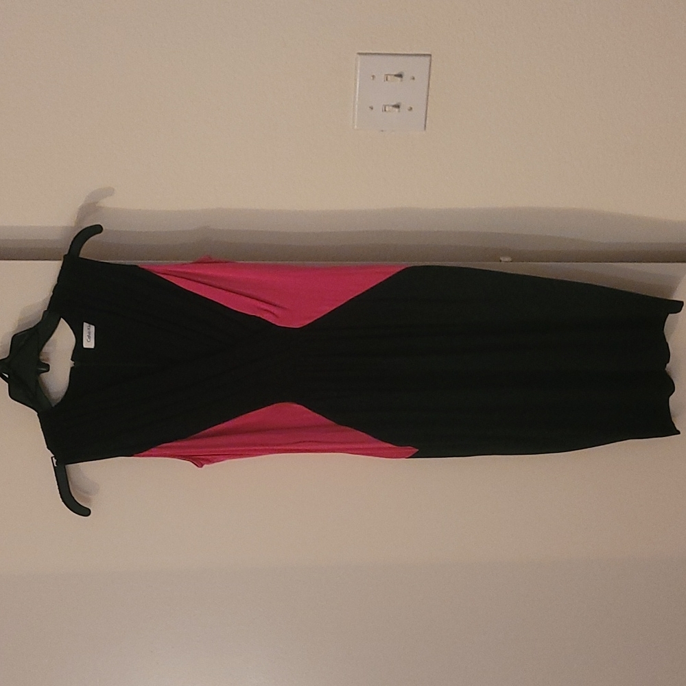 Calvin Klein Black and Pink Dress